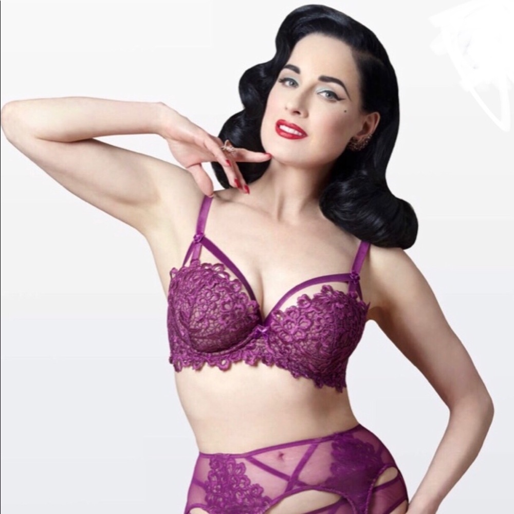 🌿 NWT RARE Dita Von Teese • Dahlia Balconette Bra